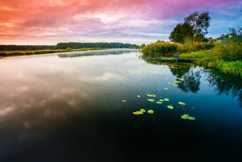 Calm River Nature Background