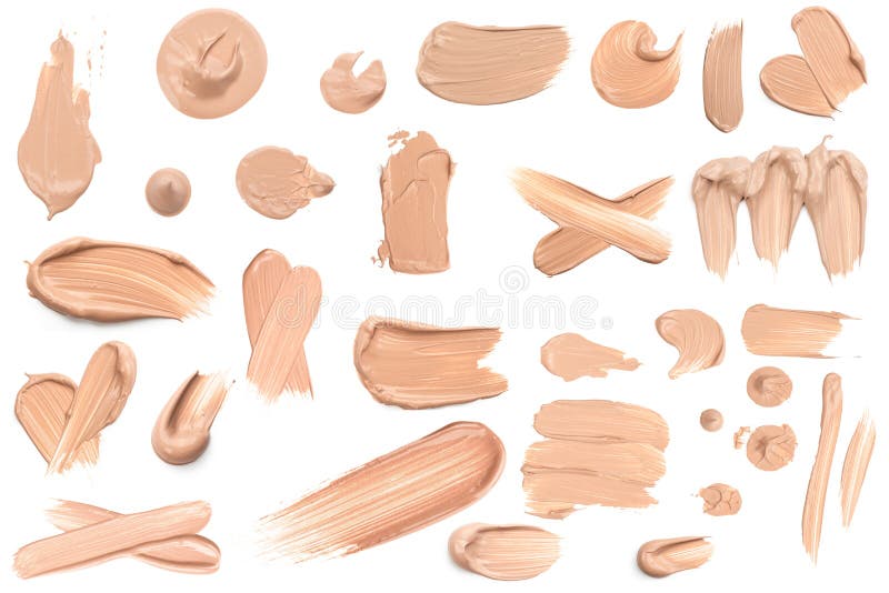 Calomnie beige l?g?re de maquillage de base cr?meuse d'isolement sur le fond blanc image stock Calomnie beige l?g?re de maquillage de base cr?meuse d'isolement sur le fond blanc image stock