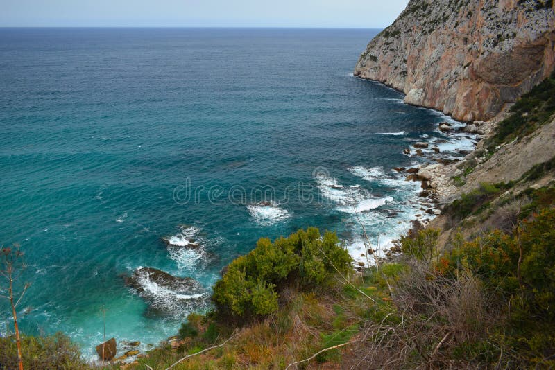 Calpe, Аликанте, среднеземноморской, море, славные взгляды, синь, небо, cloude, рай, стоковая фотография rf Calpe, Аликанте, среднеземноморской, море, славные взгляды, синь, небо, cloude, рай, стоковая фотография rf