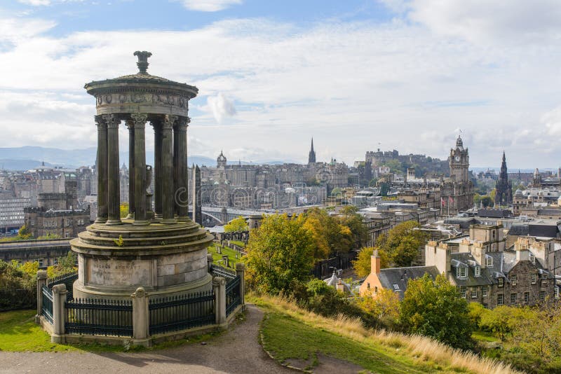 Calton Hill of Edinburgh in Autumn