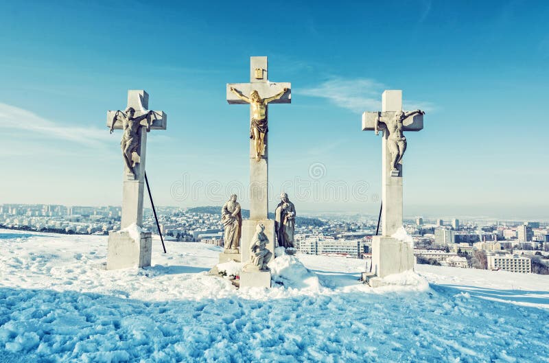 Calvary in Nitra city, Slovakia, religious place