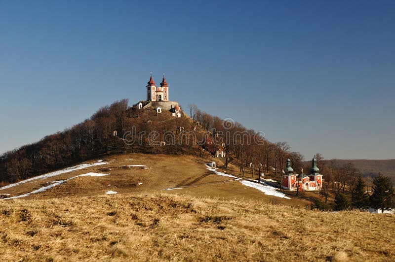Kalvárie v zimě, Banská Štiavnica Slovensko