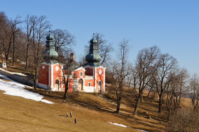 Calvary in winter, Banska Stiavnica Slovakia