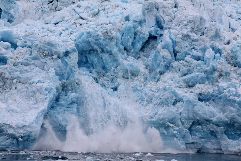 Calving Glacier - Hubbard Glacier, Alaska royalty free stock photos Calving Glacier - Hubbard Glacier, Alaska royalty free stock photos
