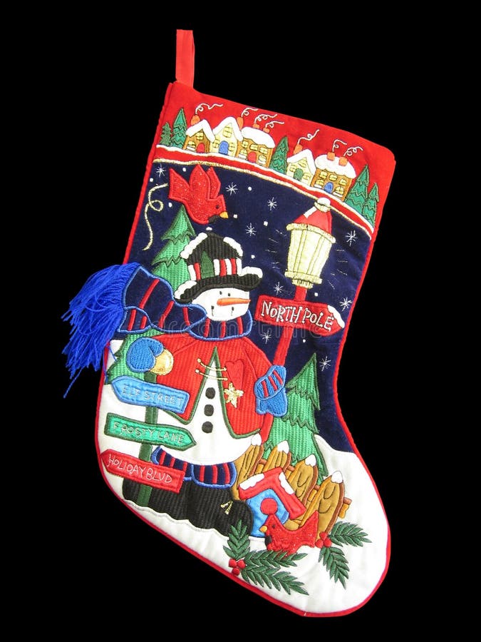 Calza colorata I di natale fotografia stock Calza colorata I di natale fotografia stock