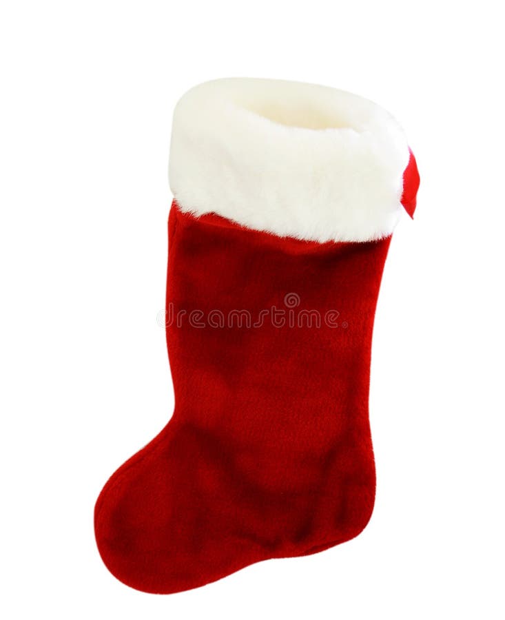 Calza di natale rosso e bianco immagini stock libere da diritti Calza di natale rosso e bianco immagini stock libere da diritti