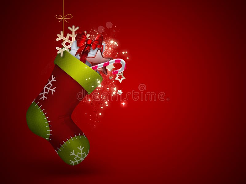 Calzino di Natale royalty illustrazione gratis Calzino di Natale royalty illustrazione gratis