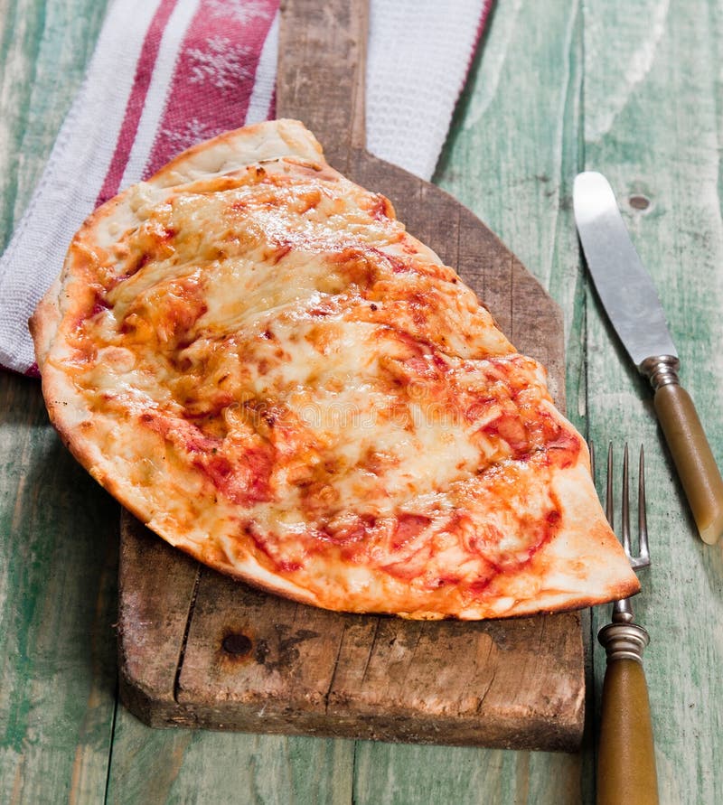Calzone pizza stock image. Image of healthy, european 33089653