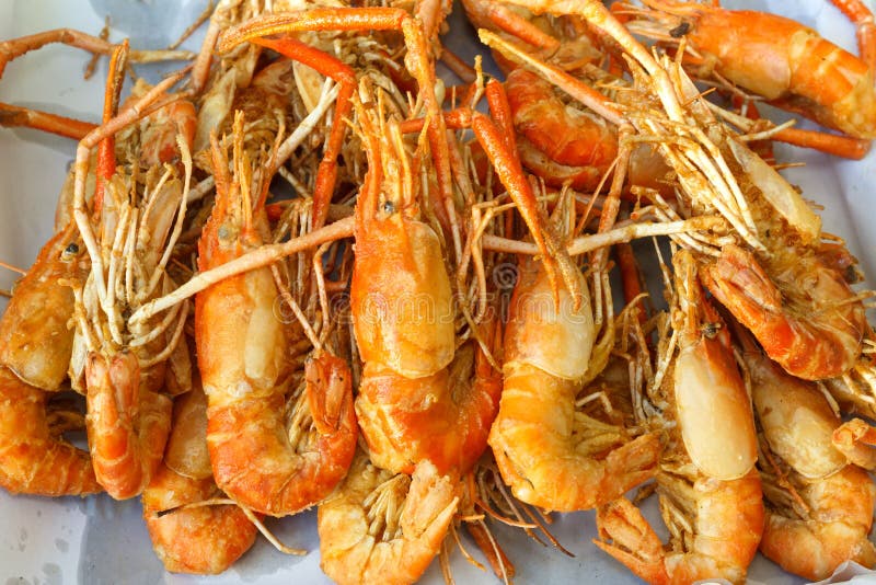 Camarão fritado foto de stock Camarão fritado foto de stock