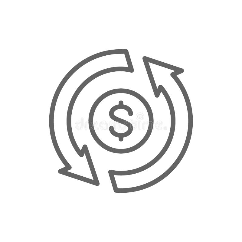 Cambio, trasferimento di denaro, convertito, prestito rapido, linea icona di rimborso royalty illustrazione gratis Cambio, trasferimento di denaro, convertito, prestito rapido, linea icona di rimborso royalty illustrazione gratis
