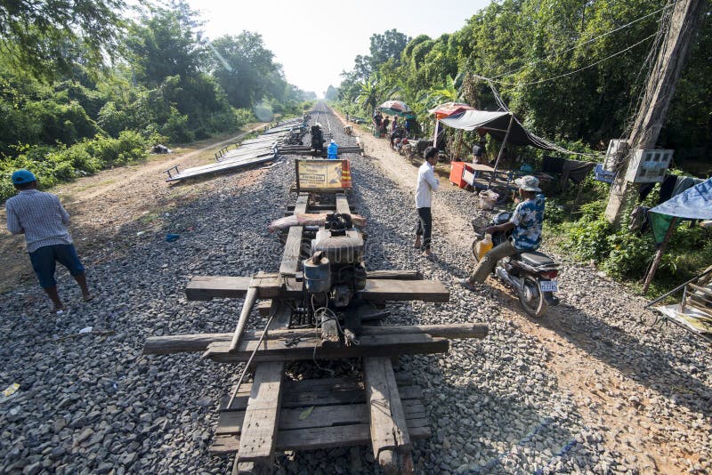 CAMBODIA BATTAMBANG BAMBOO TRAIN Editorial Photo - Image of train ...