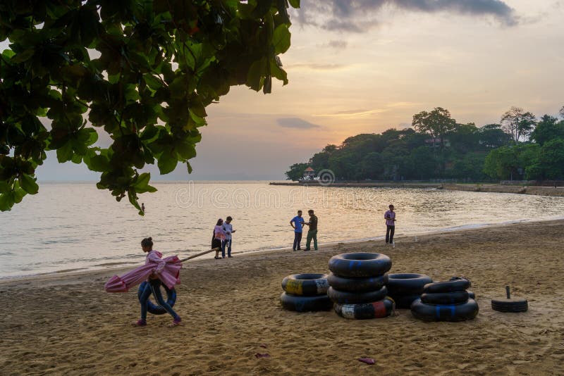 Cambodia. Kep.End of the day on the beach