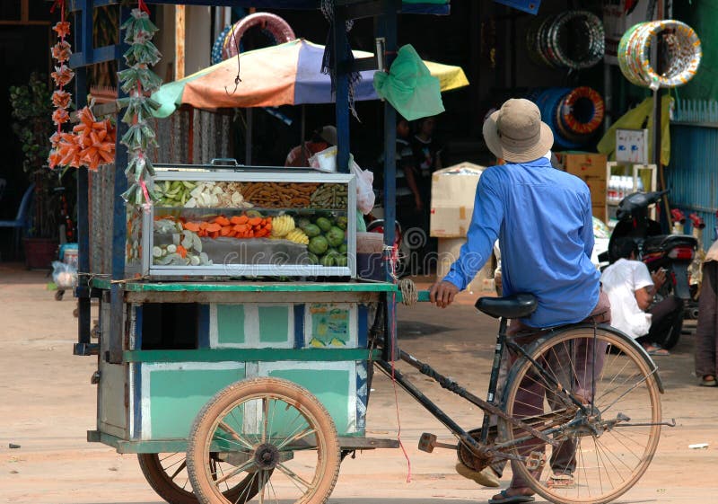 Camboyano vendedor en yerno.