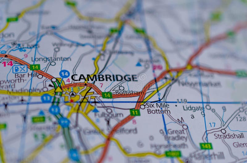 Cambridge op kaart
