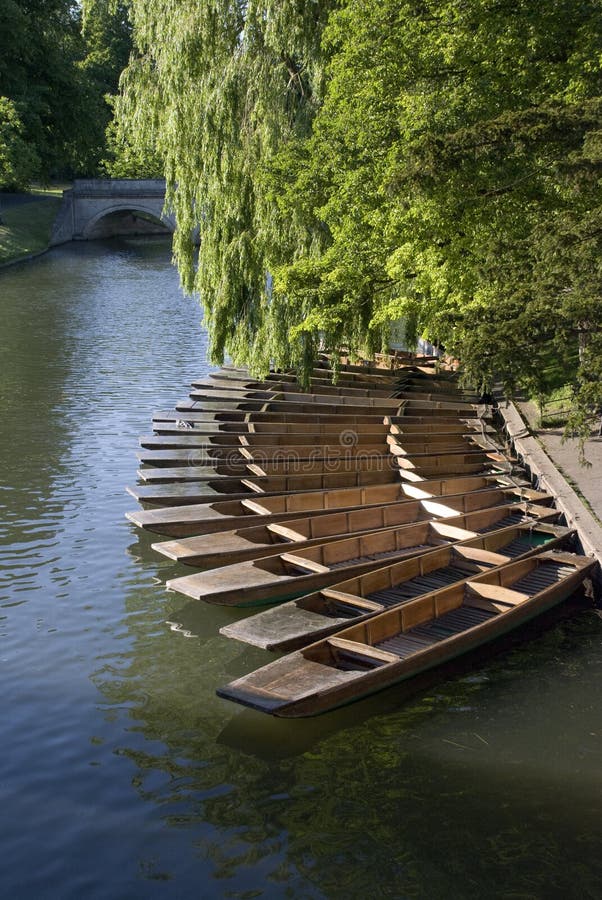 Cambridge punts stock photography