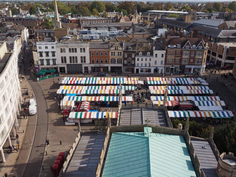  , regno unito ottobre 2018 vista aerea da il mercato la piazza cittadina.