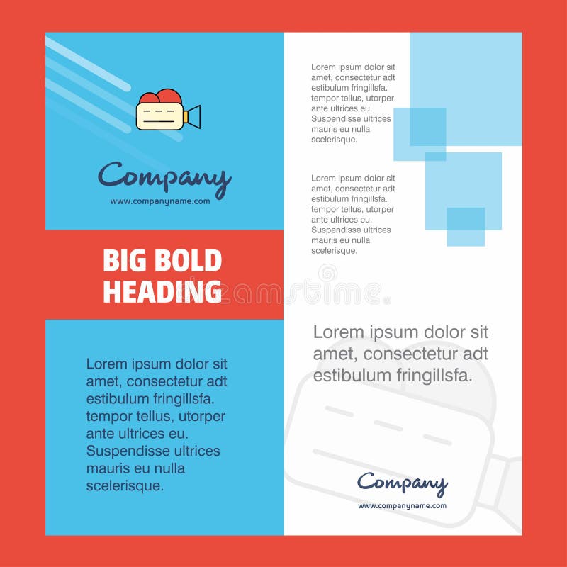Camcoder Company Brochure Title Page Design. Company profile, annual report, presentations, leaflet Vector Background vector illustration Camcoder Company Brochure Title Page Design. Company profile, annual report, presentations, leaflet Vector Background vector illustration