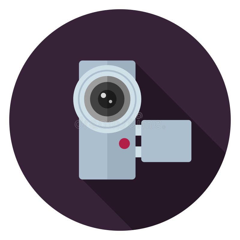 Camcorder Icon in Flat Design. Stock Illustration Illustration of