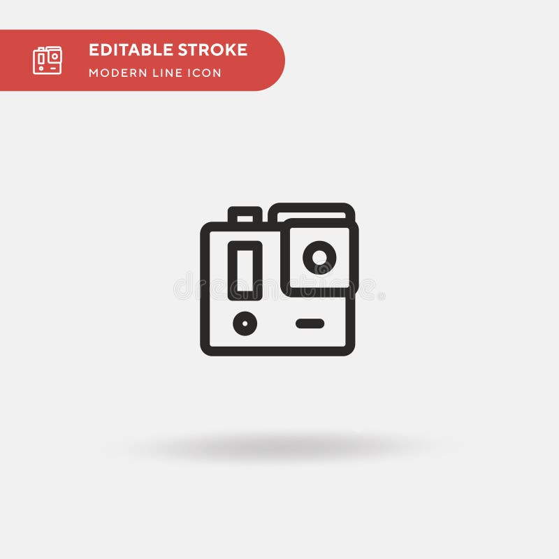 Camcorder Simple vector icon. Illustration symbol design template for web mobile UI element. Perfect color modern pictogram on stock illustration