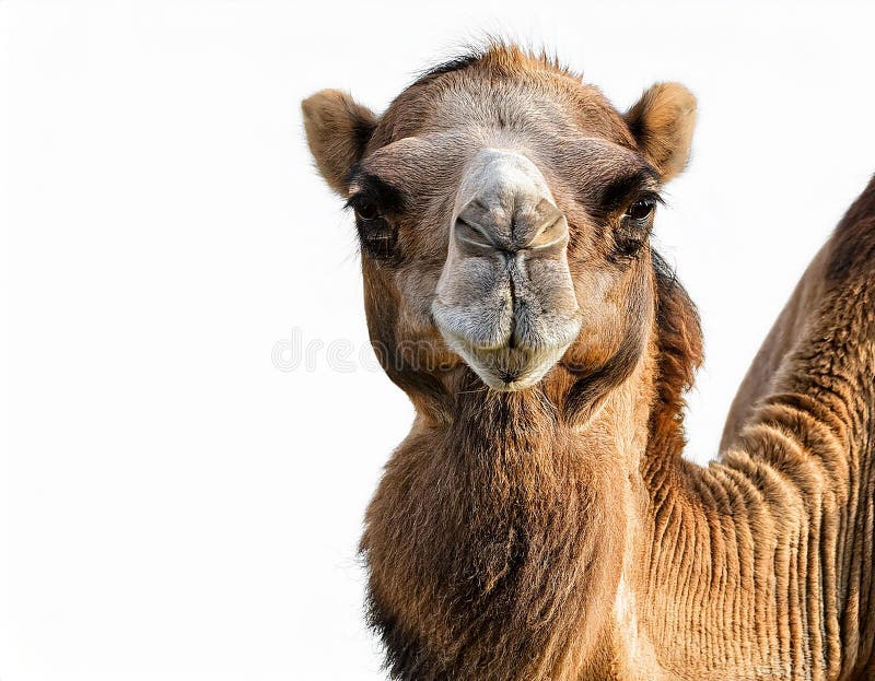 Camel, isolated on a white background, Ultra Realistic royalty free illustration