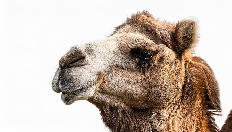 Camel, isolated on a white background, Ultra Realistic stock illustration
