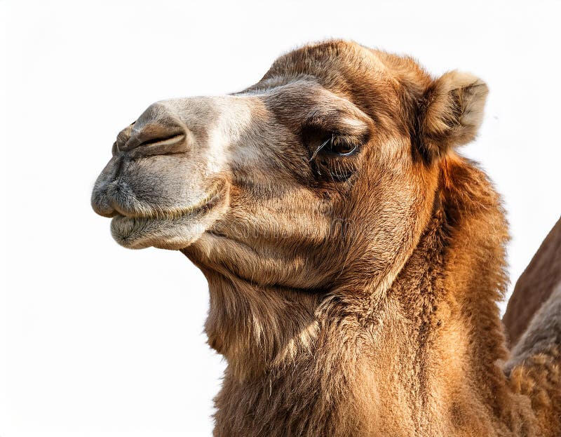 Camel, isolated on a white background, Ultra Realistic stock illustration