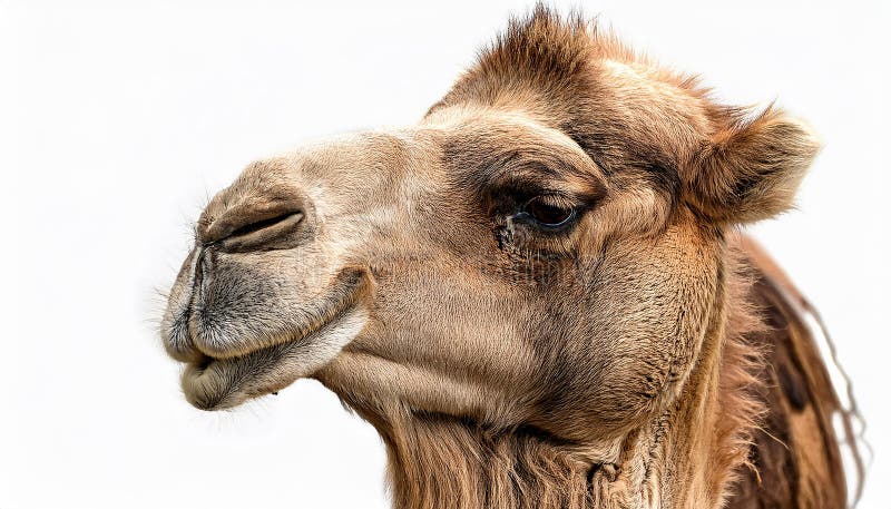 Camel, isolated on a white background, Ultra Realistic stock illustration
