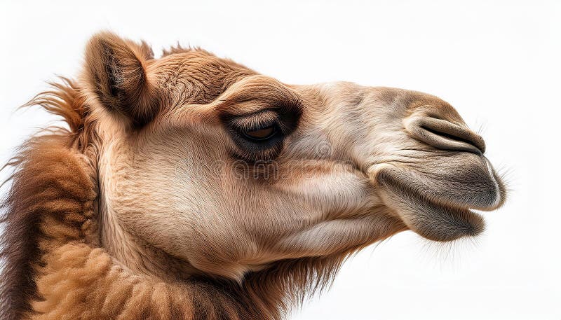 Camel, isolated on a white background, Ultra Realistic stock illustration