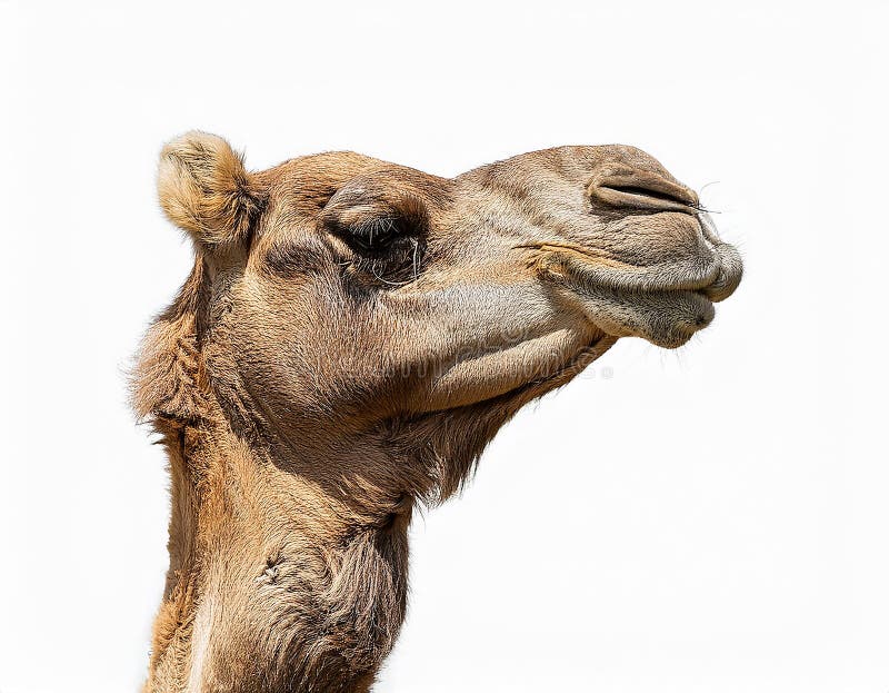 Camel, isolated on a white background, Ultra Realistic royalty free illustration