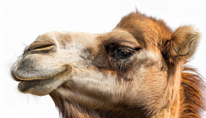 Camel, isolated on a white background, Ultra Realistic royalty free illustration