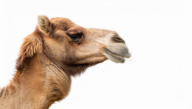 Camel, isolated on a white background, Ultra Realistic royalty free illustration