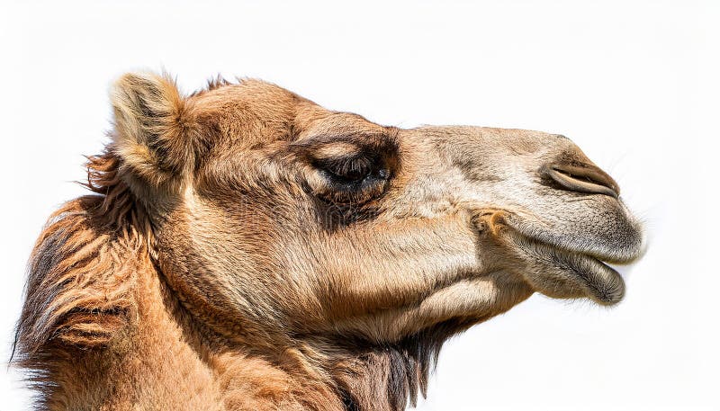 Camel, isolated on a white background, Ultra Realistic royalty free illustration