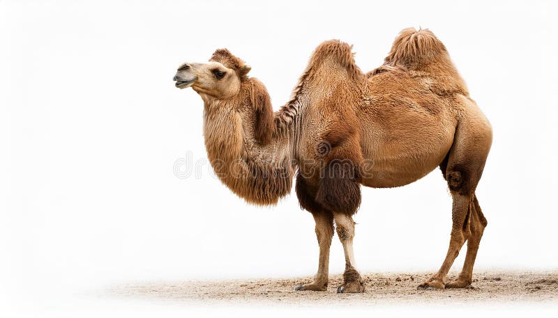 Camel, isolated on a white background, Ultra Realistic stock illustration