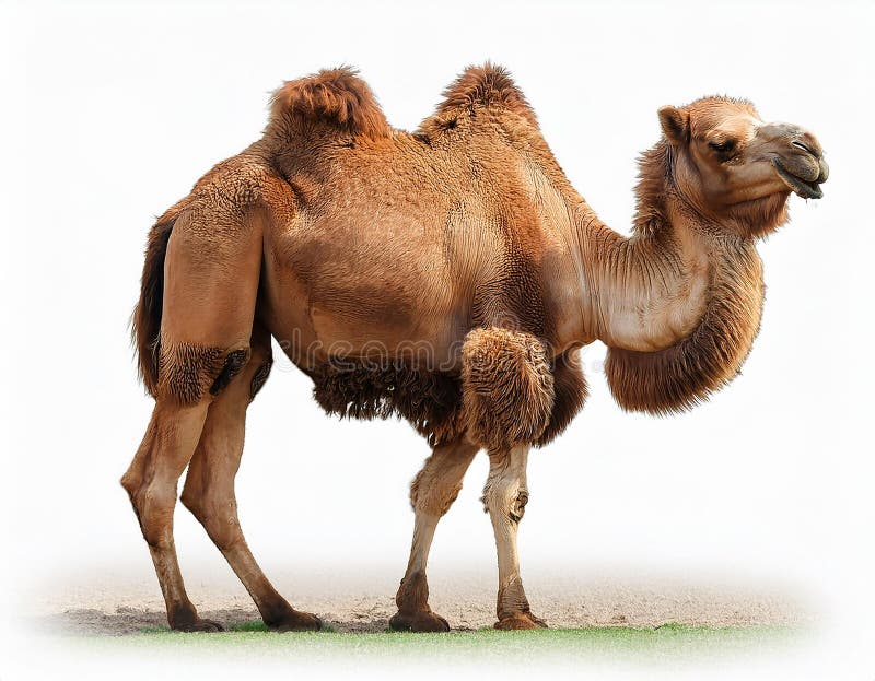Camel, isolated on a white background, Ultra Realistic royalty free illustration