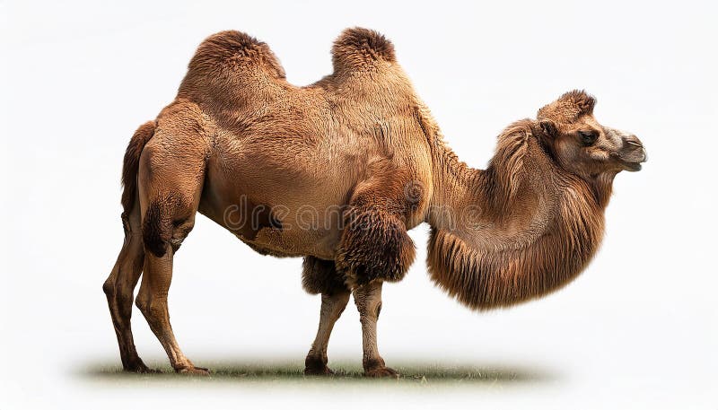 Camel, isolated on a white background, Ultra Realistic royalty free illustration
