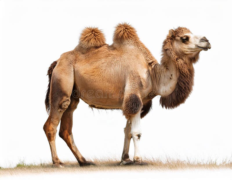 Camel, isolated on a white background, Ultra Realistic royalty free illustration