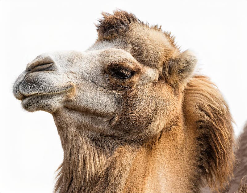 Camel, isolated on a white background, Ultra Realistic royalty free illustration