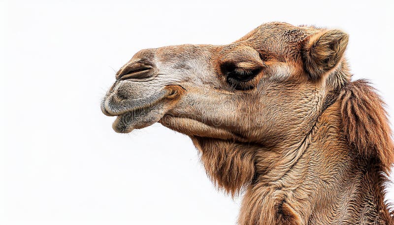 Camel, isolated on a white background, Ultra Realistic royalty free illustration