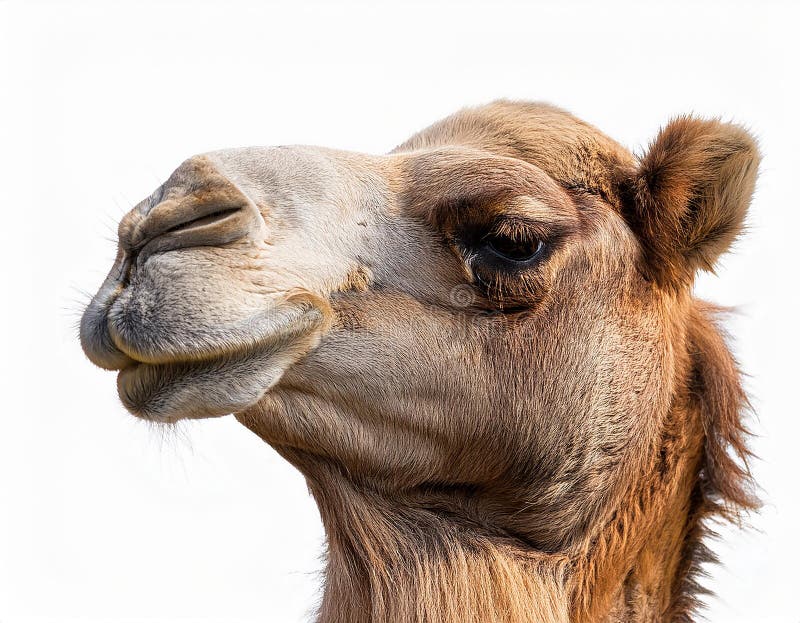 Camel, isolated on a white background, Ultra Realistic royalty free illustration