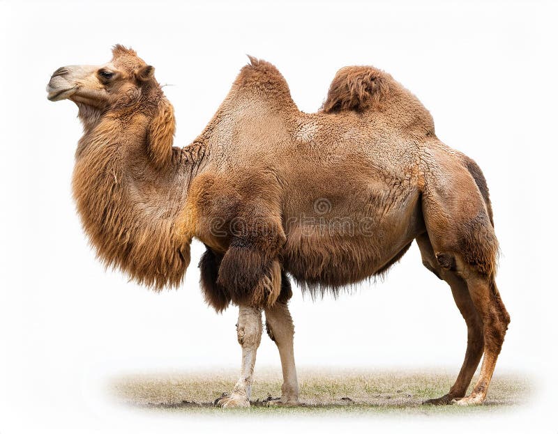 Camel, isolated on a white background, Ultra Realistic royalty free illustration