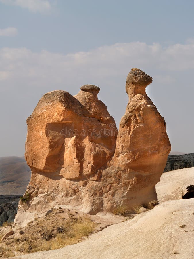 Camel like Sandstone formations in Cappadocia