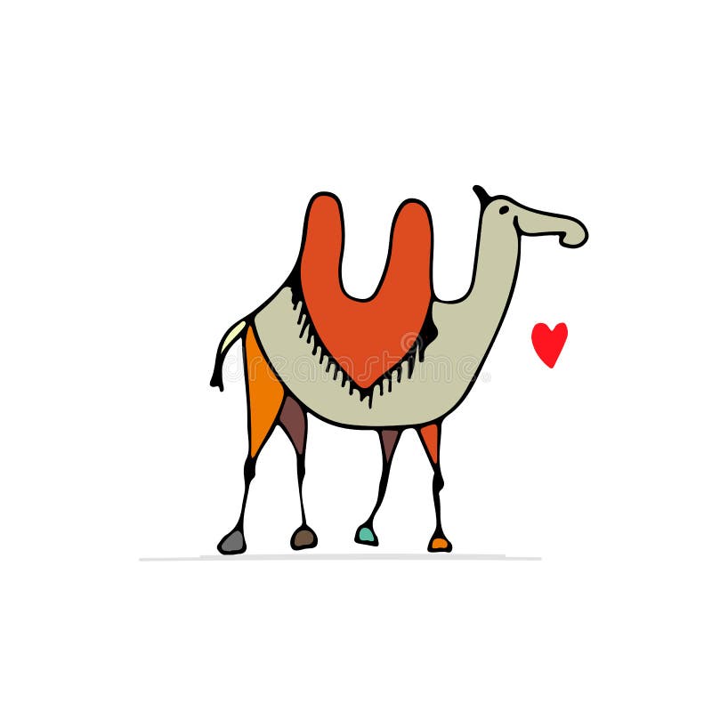 Camel, sketch for your design