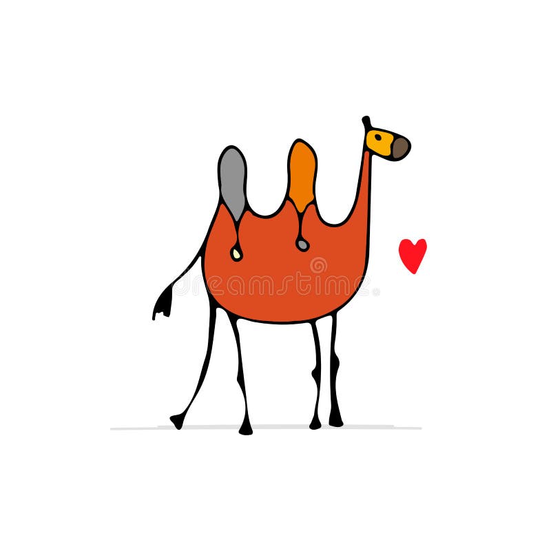 Camel, sketch for your design