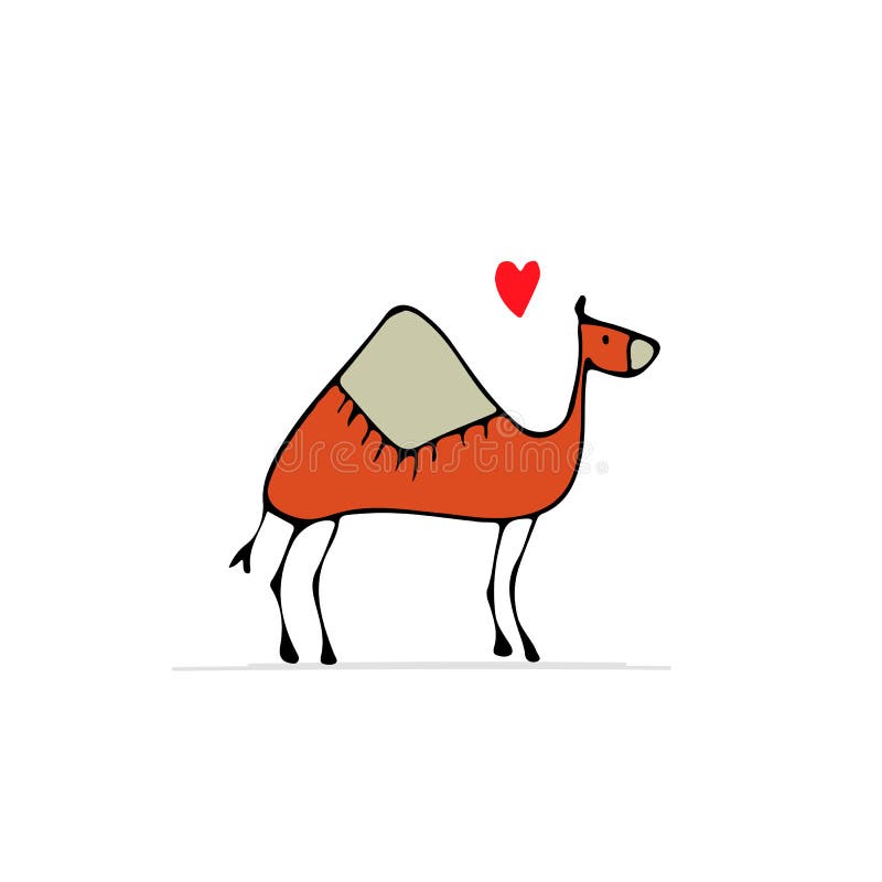 Camel, sketch for your design