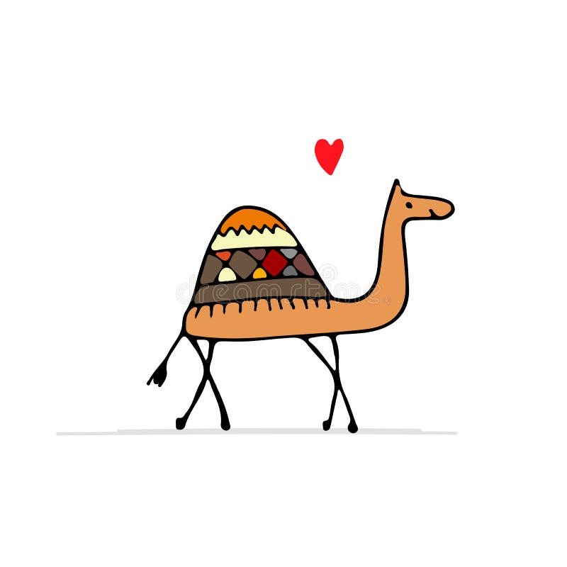 Camel, sketch for your design