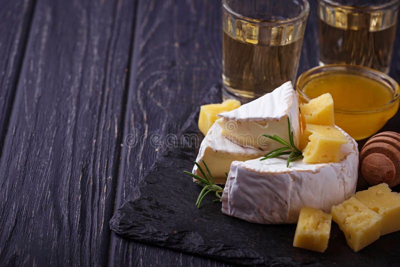 Camembert Cheese with Honey and Wine Stock Photo Image of camembert