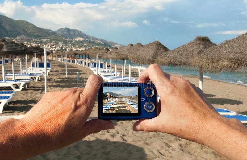 Camera on Beach stock image. Image of break, furniture 22161435