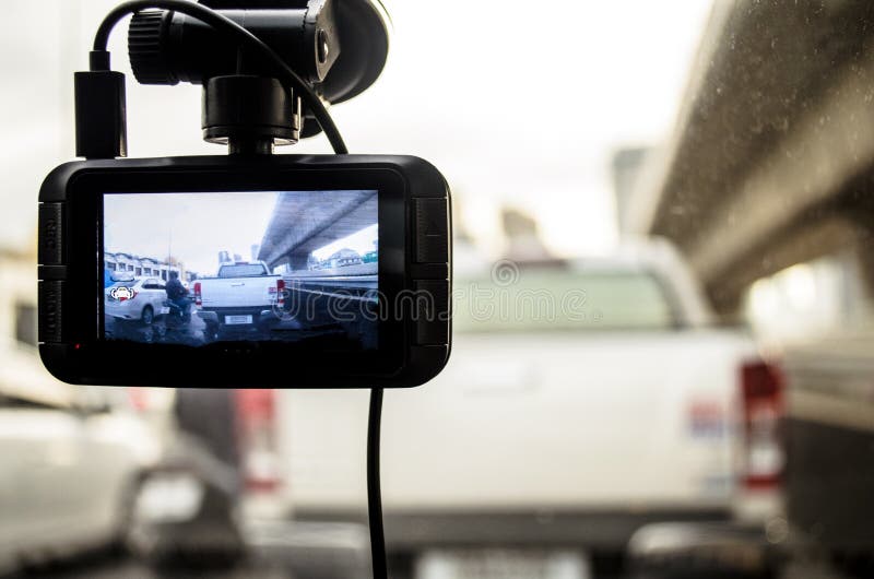The Camera in Car. stock images
