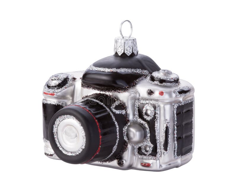 Camera Christmas Ornament Isolated