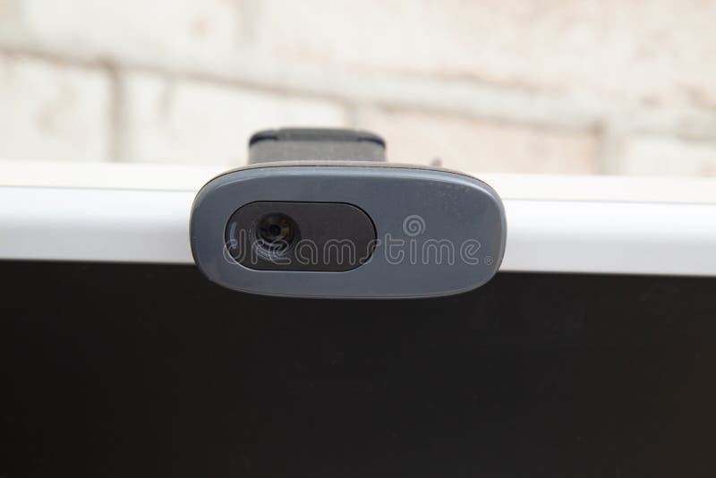 The camera for the computer is remote for communication via the Internet stock photos